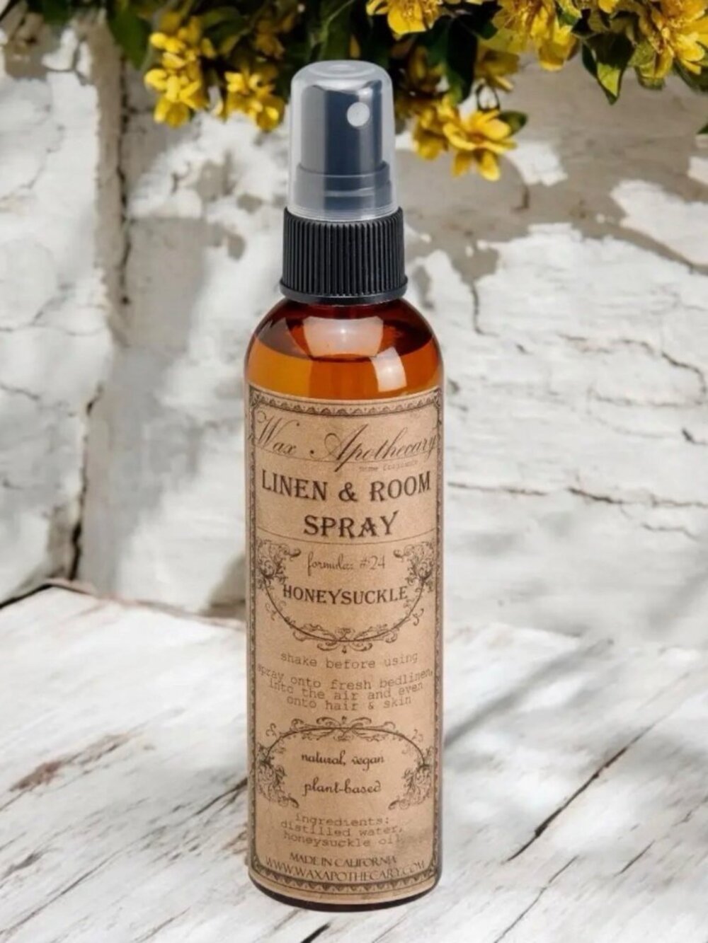 Honeysuckle Room & Linen Spray Aromatherapy 4 oz Amber Bottle Home Fragrance